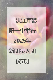 洪江市黔阳一中举行2025年新团员入团仪式