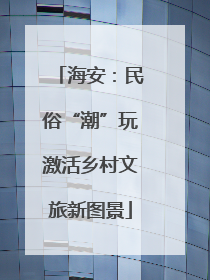 海安：民俗“潮”玩激活乡村文旅新图景