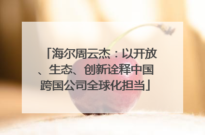 海尔周云杰：以开放、生态、创新诠释中国跨国公司全球化担当