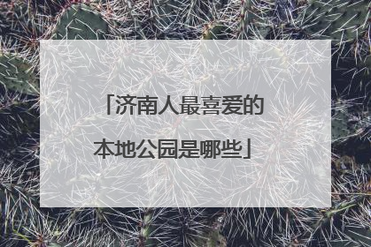 济南人最喜爱的本地公园是哪些