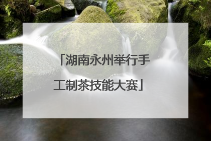 湖南永州举行手工制茶技能大赛