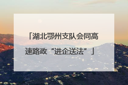 湖北鄂州支队会同高速路政“进企送法”