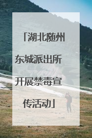 湖北随州东城派出所开展禁毒宣传活动