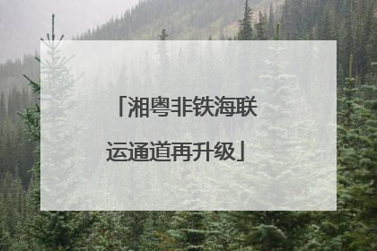湘粤非铁海联运通道再升级