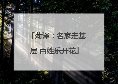 菏泽：名家走基层 百姓乐开花