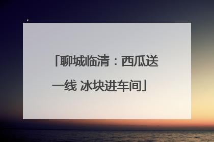 聊城临清：西瓜送一线 冰块进车间