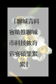 聊城青科赛助推聊城市科技教育省赛硕果累累