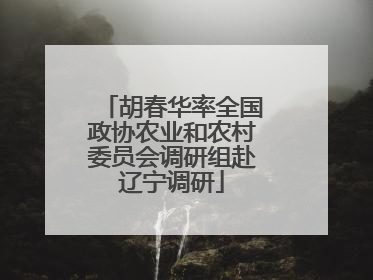 胡春华率全国政协农业和农村委员会调研组赴辽宁调研