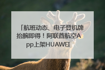 航班动态、电子登机牌抬腕即得！阿联酋航空App上架HUAWEI WATCH 5