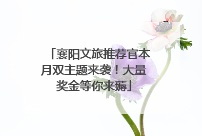 襄阳文旅推荐官本月双主题来袭！大量奖金等你来薅