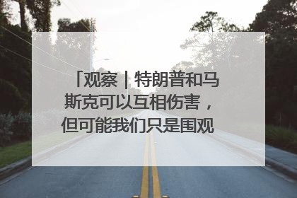 观察｜特朗普和马斯克可以互相伤害，但可能我们只是围观了一场闹剧