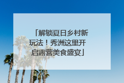 解锁夏日乡村新玩法！秀洲这里开启露营美食盛宴