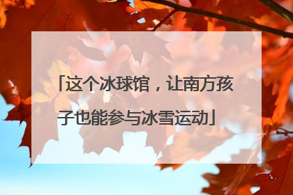 这个冰球馆，让南方孩子也能参与冰雪运动
