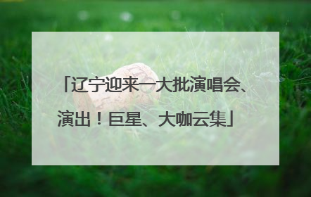 辽宁迎来一大批演唱会、演出！巨星、大咖云集