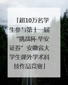 超10万名学生参与第十一届“挑战杯·华安证券”安徽省大学生课外学术科技作品竞赛