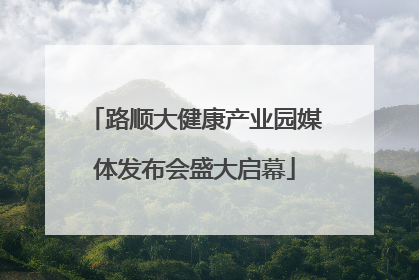 路顺大健康产业园媒体发布会盛大启幕