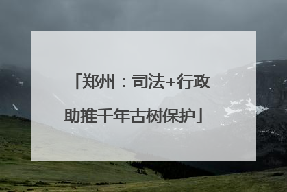郑州：司法+行政助推千年古树保护