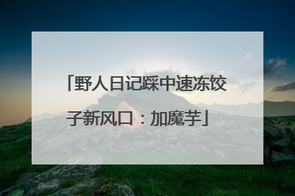 野人日记踩中速冻饺子新风口：加魔芋