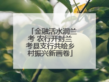 金融活水润兰考 农行开封兰考县支行共绘乡村振兴新画卷