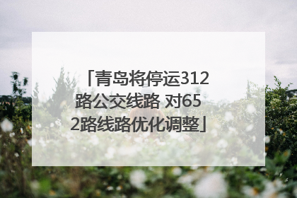 青岛将停运312路公交线路 对652路线路优化调整