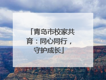 青岛市校家共育：同心同行，守护成长