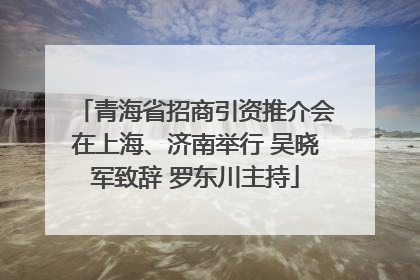 青海省招商引资推介会在上海、济南举行 吴晓军致辞 罗东川主持