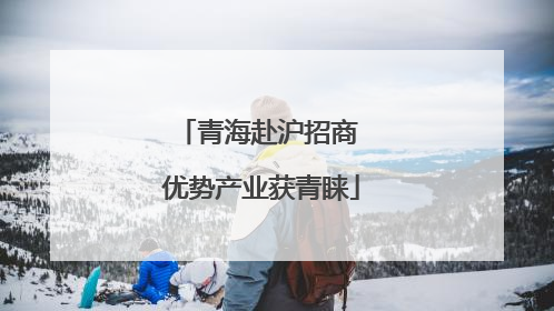 青海赴沪招商 优势产业获青睐