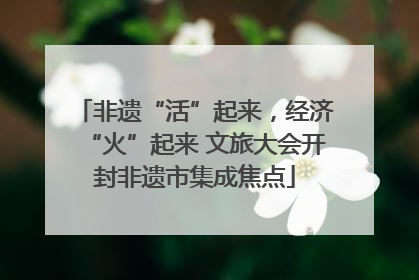 非遗“活”起来，经济“火”起来 文旅大会开封非遗市集成焦点