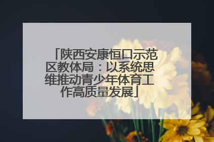 陕西安康恒口示范区教体局：以系统思维推动青少年体育工作高质量发展