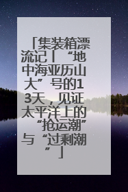 集装箱漂流记丨“地中海亚历山大”号的13天，见证太平洋上的“抢运潮”与“过剩潮”