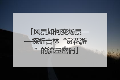 风景如何变场景——探析吉林“赏花游”的流量密码
