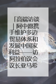 高端访谈｜阿中愿携手维护多边贸易体系和发展中国家利益——访阿拉伯议会议长亚马希
