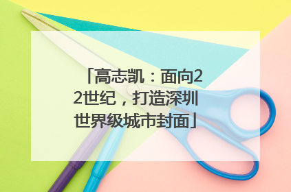 高志凯：面向22世纪，打造深圳世界级城市封面