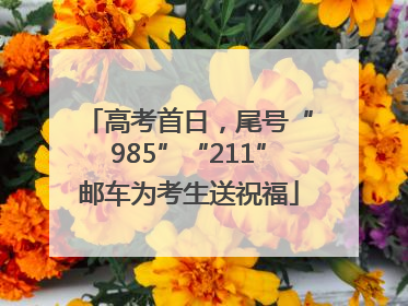 高考首日，尾号“985”“211”邮车为考生送祝福
