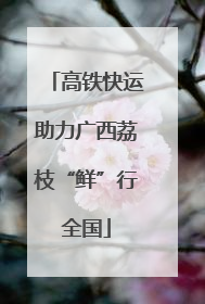 高铁快运助力广西荔枝“鲜”行全国