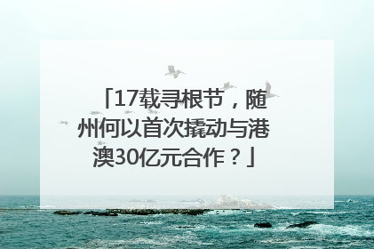 17载寻根节，随州何以首次撬动与港澳30亿元合作？