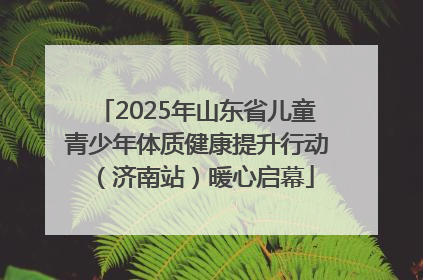 2025年山东省儿童青少年体质健康提升行动（济南站）暖心启幕