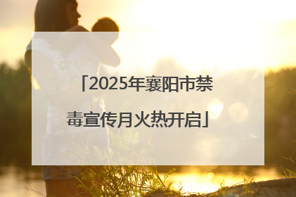 2025年襄阳市禁毒宣传月火热开启