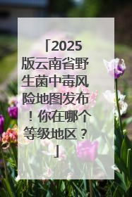 2025版云南省野生菌中毒风险地图发布！你在哪个等级地区？