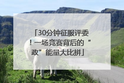 30分钟征服评委！一场竞赛背后的“政”能量大比拼