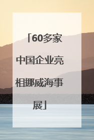 60多家中国企业亮相挪威海事展