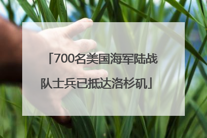 700名美国海军陆战队士兵已抵达洛杉矶