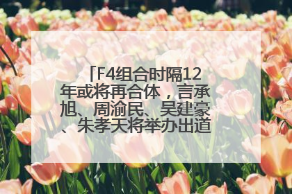 F4组合时隔12年或将再合体，言承旭、周渝民、吴建豪、朱孝天将举办出道25周年演唱会